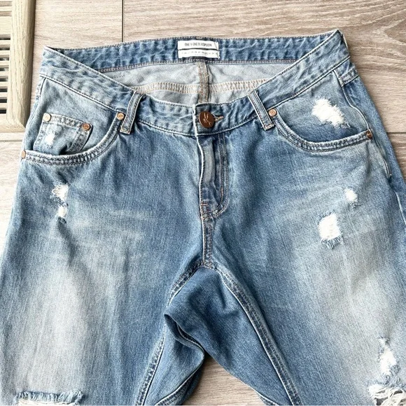 One Teaspoon Lonely Boys Distressed Jeans in Blue Buoy - Picture 5 of 16